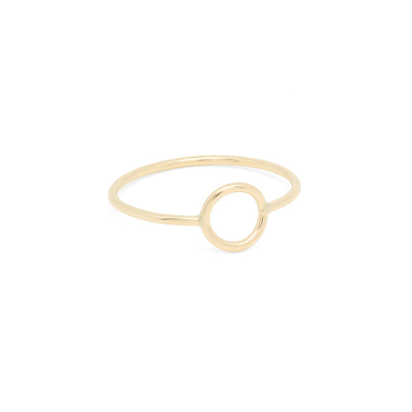 Eden Full Moon Ring – 18ga Gold Minimalist Circle Ring | Agapantha