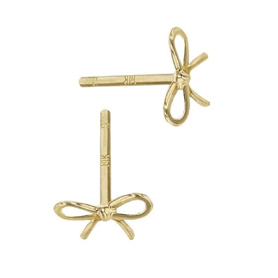 14k Bow Stud