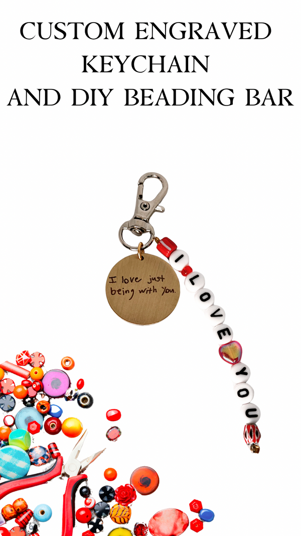 Galentine's Keychain Engraving and DIY Bead Bar Party