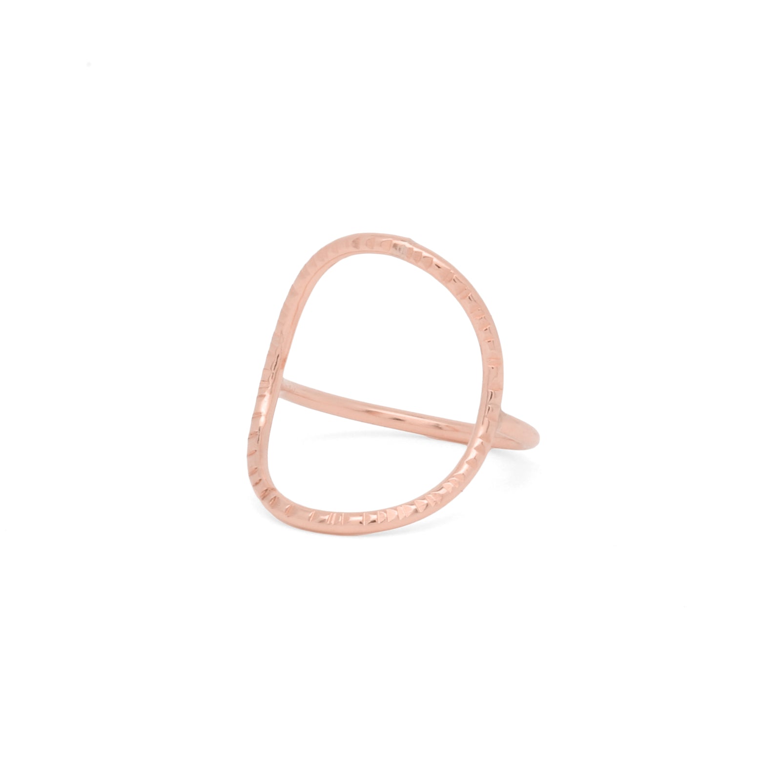 Anita Ring – Bold Hammer Textured 14k Gold Circle Ring | Agapantha