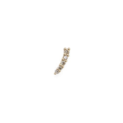 14k Diamond Curve Stud