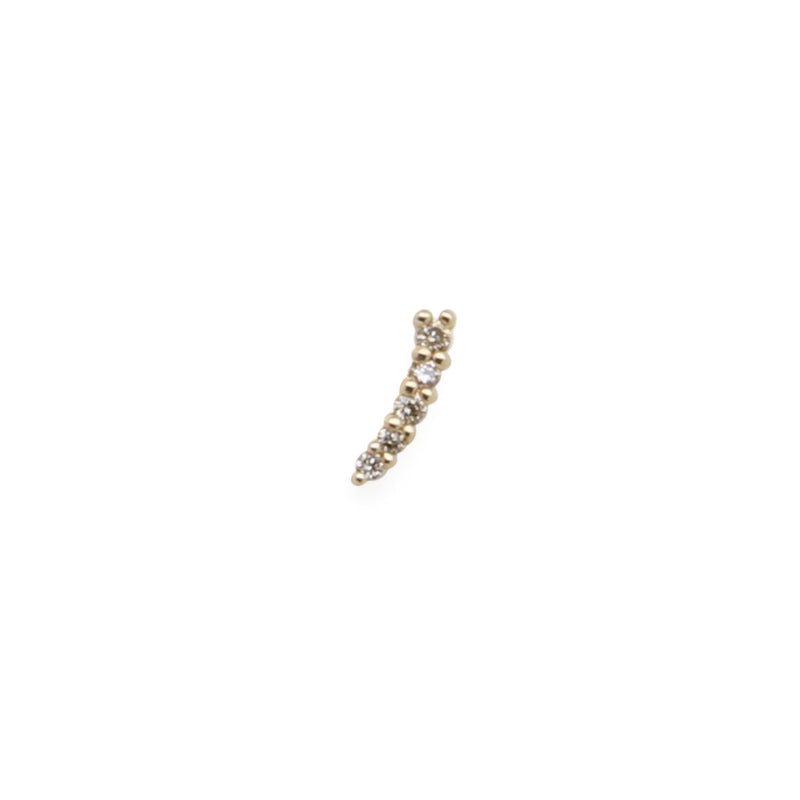 14k Diamond Curve Stud