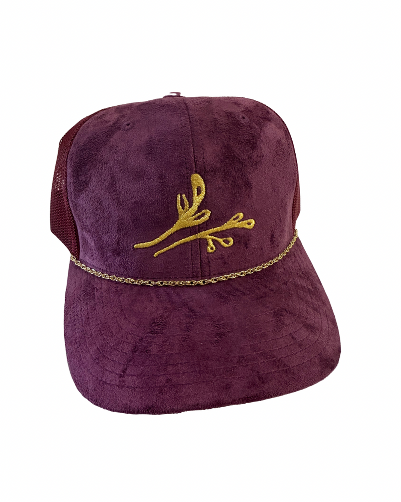 Agapantha Faux Suede Trucker Hat