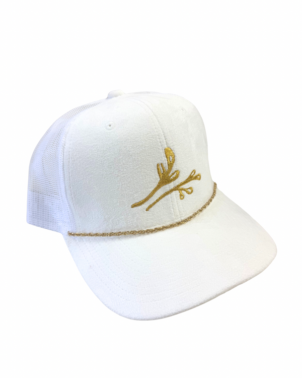 Agapantha Faux Suede Trucker Hat