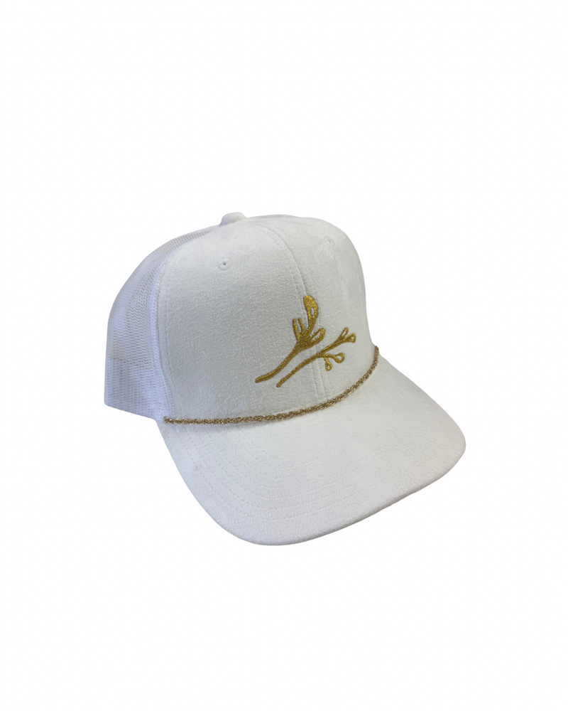 Agapantha Faux Suede Trucker Hat