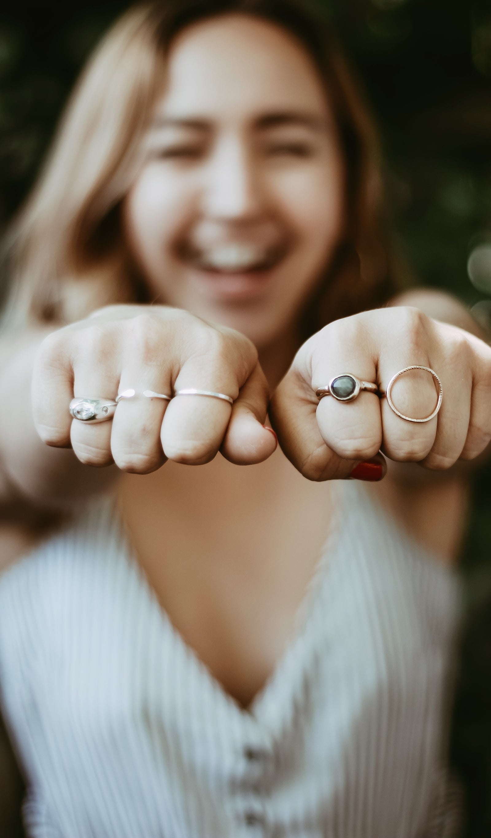 Anita Ring – Bold Hammer Textured 14k Gold Circle Ring | Agapantha