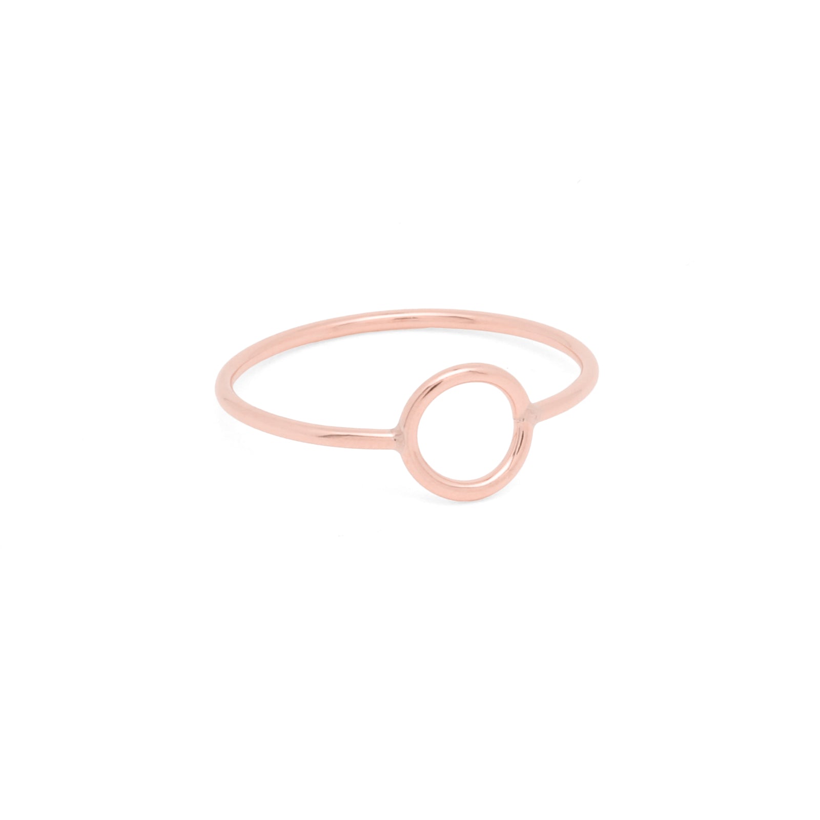 Eden Full Moon Ring – 18ga Gold Minimalist Circle Ring | Agapantha