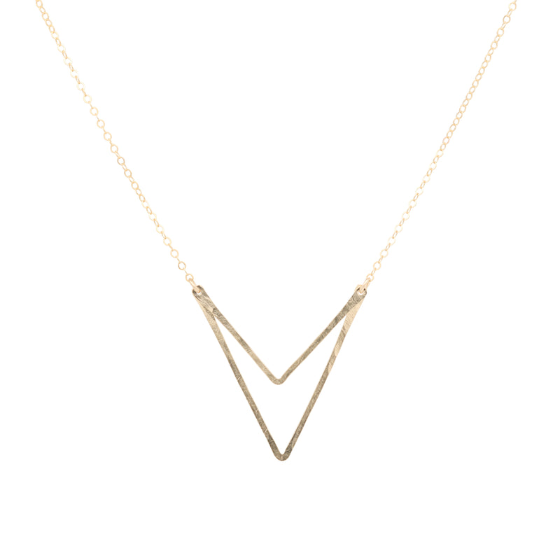 Sari Double Triangle Necklace