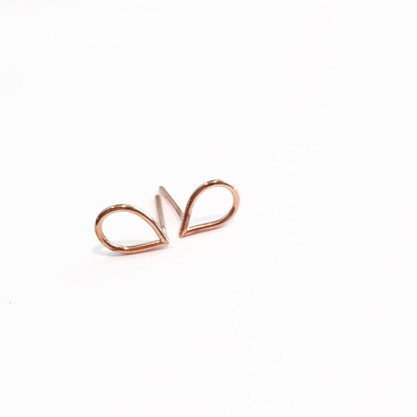 Raindrop studs 14k rose gold fill agapantha jewelry.JPG