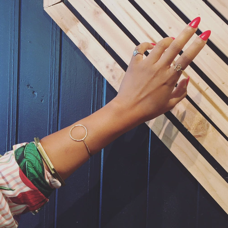Anita cuff on Stacy of WE Agapantha Jewelry.JPG