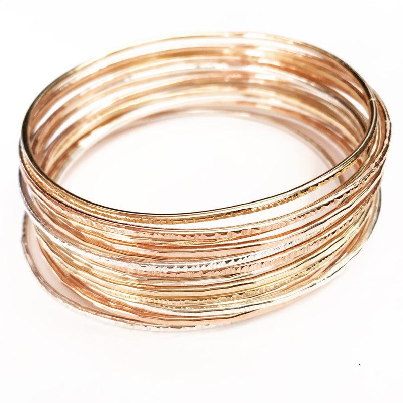 Robyn Bangle sterling silver 14k rose gold fill agapantha jewelry.JPG